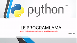 Python3 ders-2 print ve aritmetik işlemler