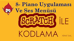 Scratch-2 dersleri - 8- Piano Uygulaması Ve Ses Menüsü