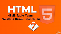 HTML Tablo Yapımı - Verileri Düzenli Gösterme