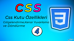 CSS3 Şık Kart Tasarımı - CSS Kutu-Text Gölgelendirme-Kenar Yuvarlama-Döndürme!
