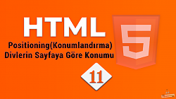 HTML Elementlerin Konumlandırılması - Position Durumları!