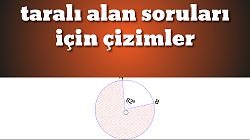 geometri için taralı alan çizimleri