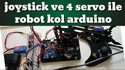 joystick ile robot kol kontrol programı, arduino