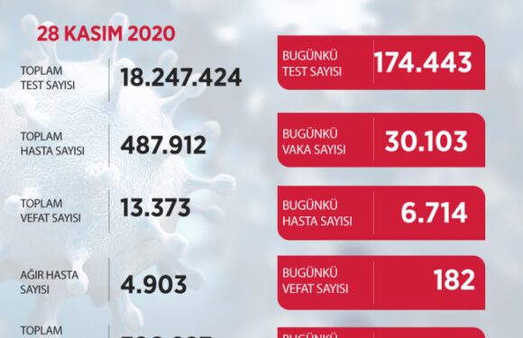 Son 24 saatte 30 bin 103 yeni vaka