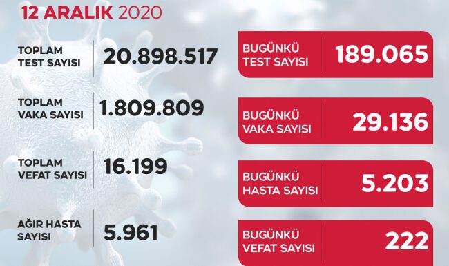 Son 24 saatte 29 bin 136 yeni vaka