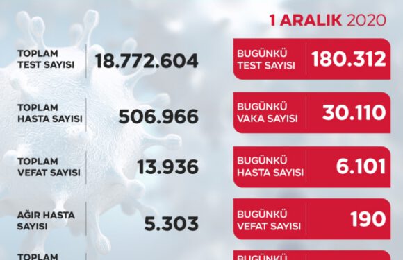Son 24 saatte 30 bin 110 yeni vaka