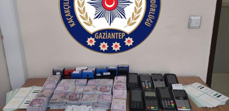 Gaziantep’te bir matbaada sahte 918 bin lira ele geçirildi