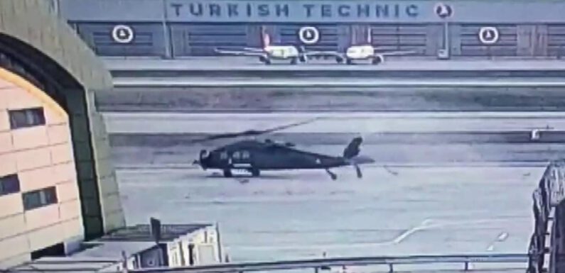 Helikopterin kaza anı kamerada