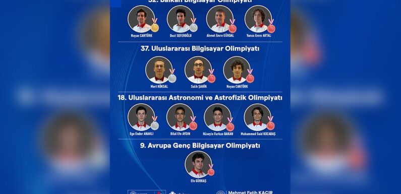Bakan Kacır’dan bilim olimpiyatlarında madalya kazanan öğrencilere tebrik